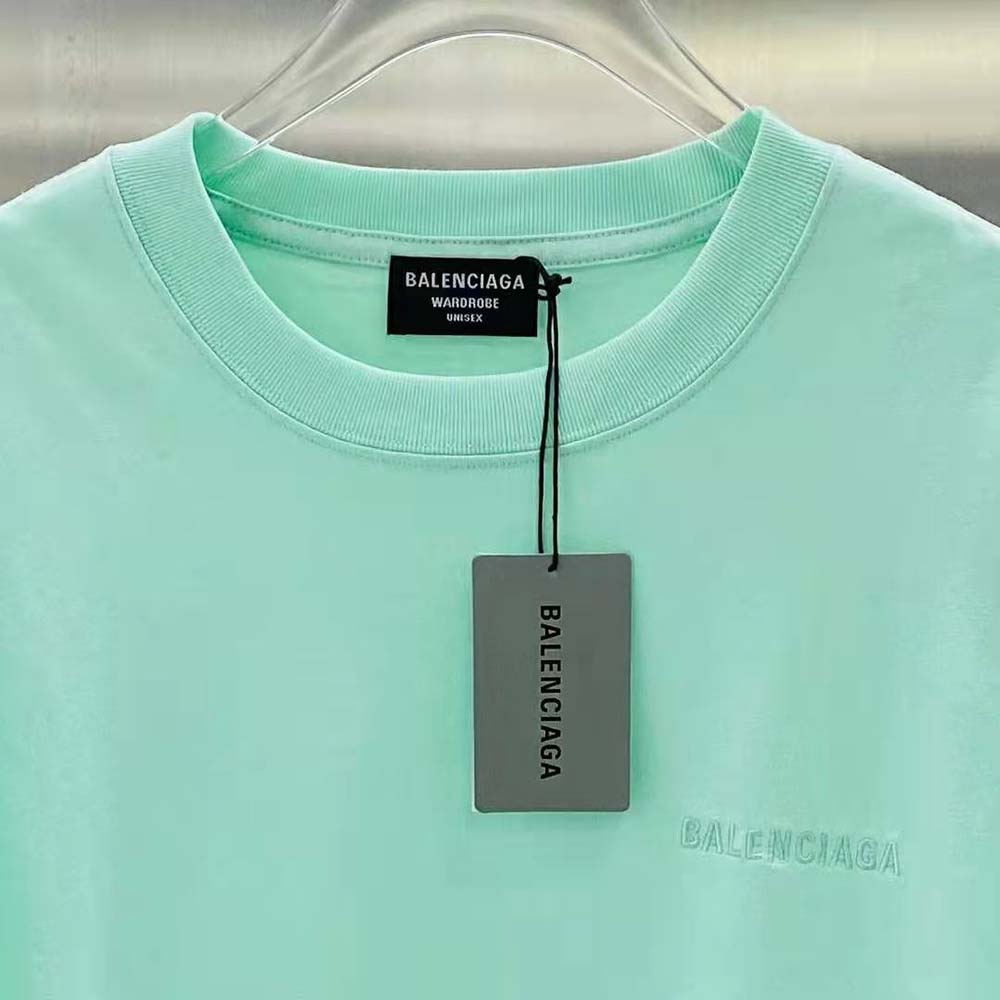 Balenciaga Men Logo T-shirt Medium Fit in Green - image 4