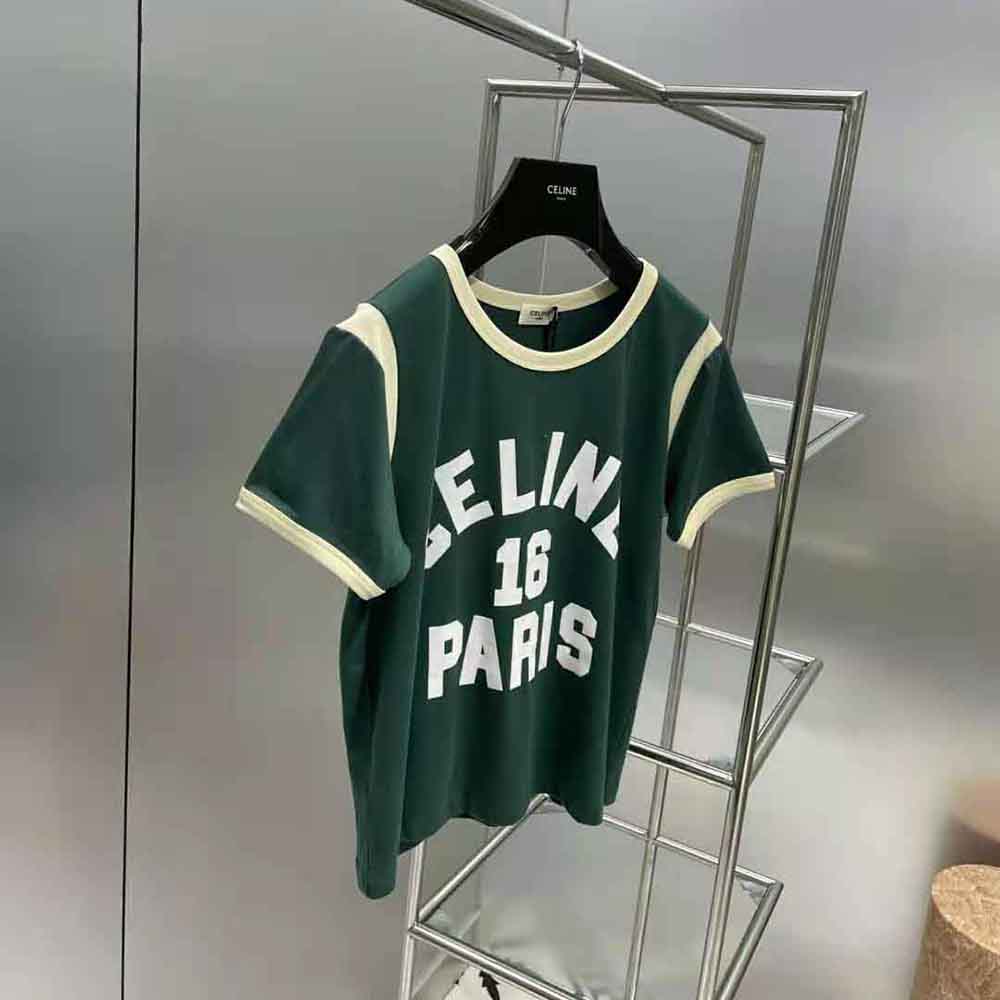 Celine Women 16 Boxy T-shirt in Cotton Jersey - image 5