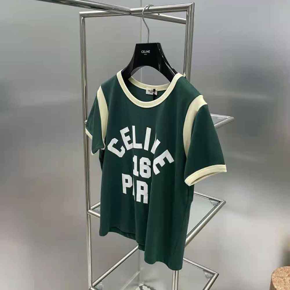Celine Women 16 Boxy T-shirt in Cotton Jersey - image 4