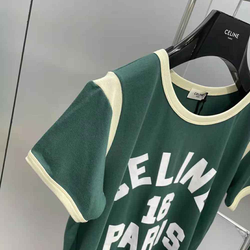 Celine Women 16 Boxy T-shirt in Cotton Jersey - image 8