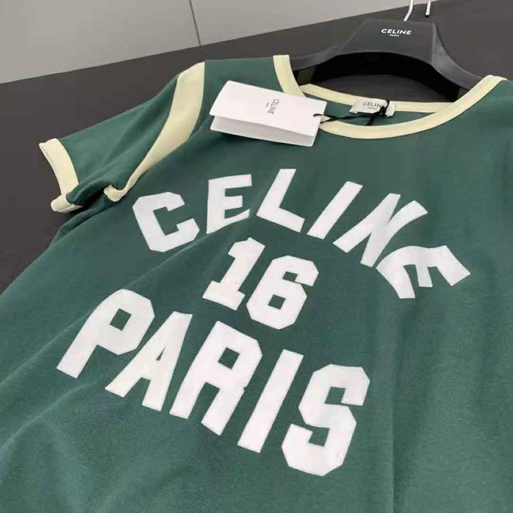 Celine Women 16 Boxy T-shirt in Cotton Jersey - image 9