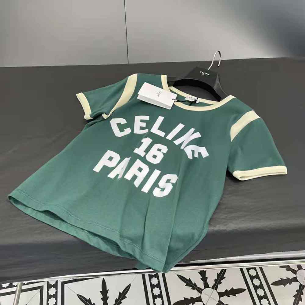 Celine Women 16 Boxy T-shirt in Cotton Jersey - image 7