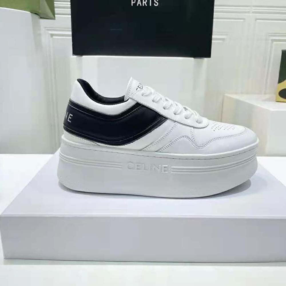Celine Women Block Sneakers with Wedge Outsole in Calfskin - image 6