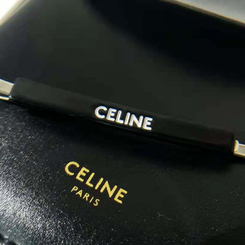 Celine Women Monochroms Set of 3 Hair Clips in Acetate and Steel - image 8