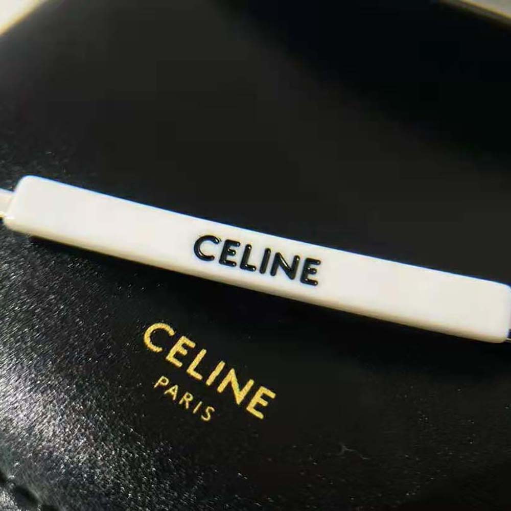 Celine Women Monochroms Set of 3 Hair Clips in Acetate and Steel - image 7