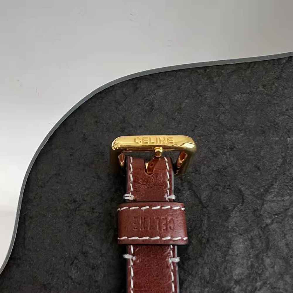 Celine Women Triomphe Multi Leather Bracelet in Brass with Gold Finish and Calfskin - image 5