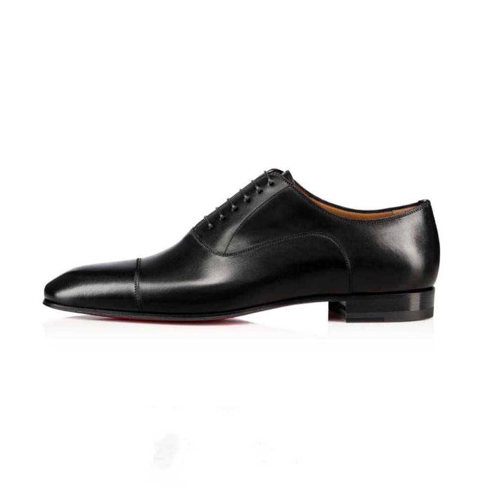Side profile of Christian Louboutin Men Greggo in Calf Leather-Black