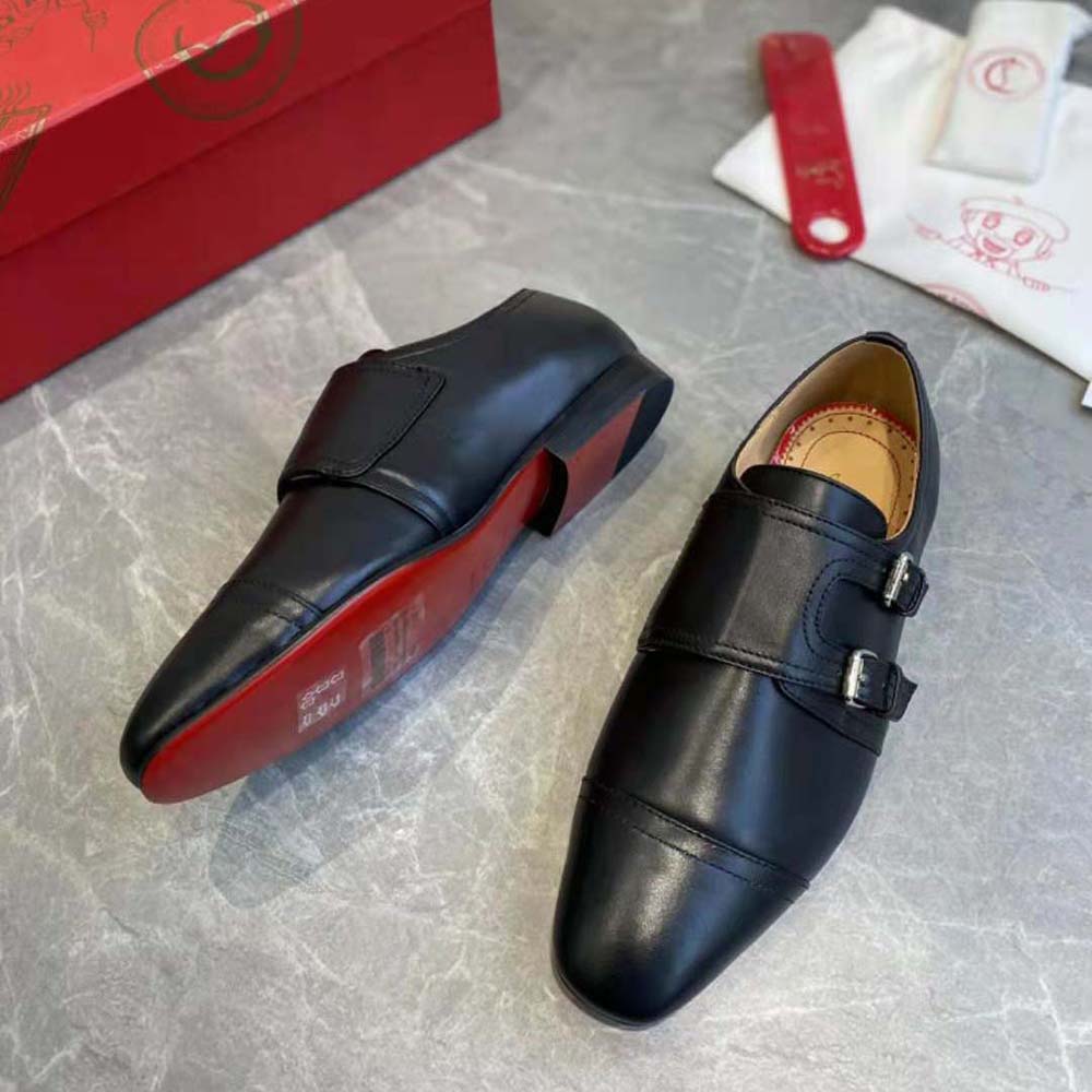 Overhead view showing lace-up closure on Christian Louboutin Mortimer shoes