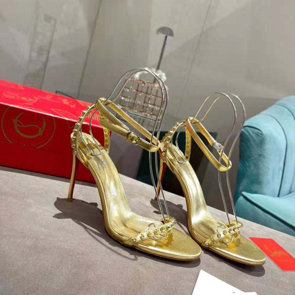 Christian Louboutin Women So Me 100 mm Heel Height-Gold - image 4