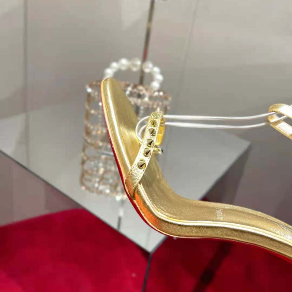 Christian Louboutin Women So Me 100 mm Heel Height-Gold - image 10