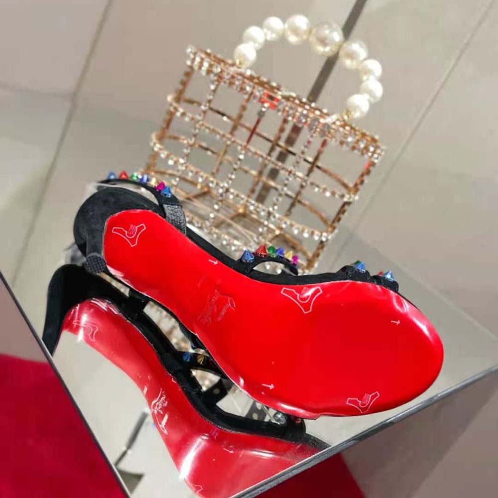 Christian Louboutin Women Spikita Strap 100 mm Heel Height-Black - image 10