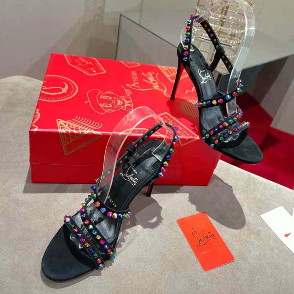 Christian Louboutin Women Spikita Strap 100 mm Heel Height-Black - image 6