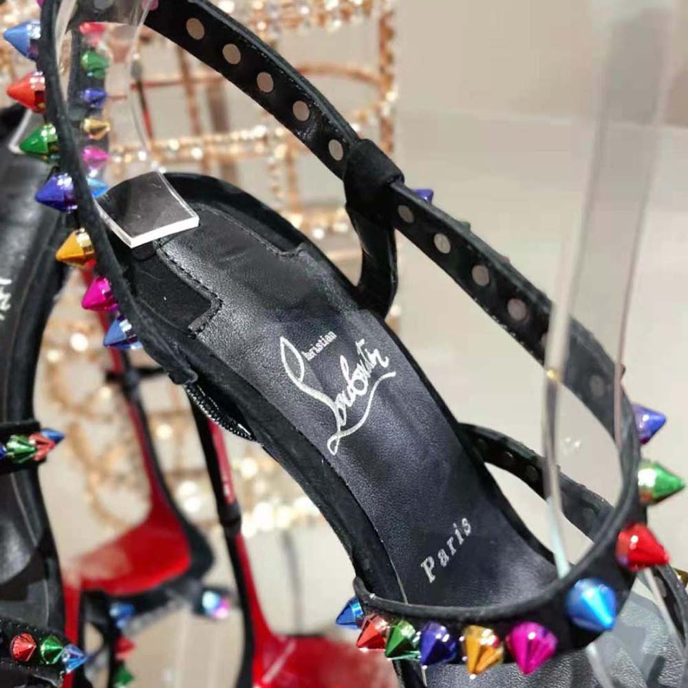 Christian Louboutin Women Spikita Strap 100 mm Heel Height-Black - image 9