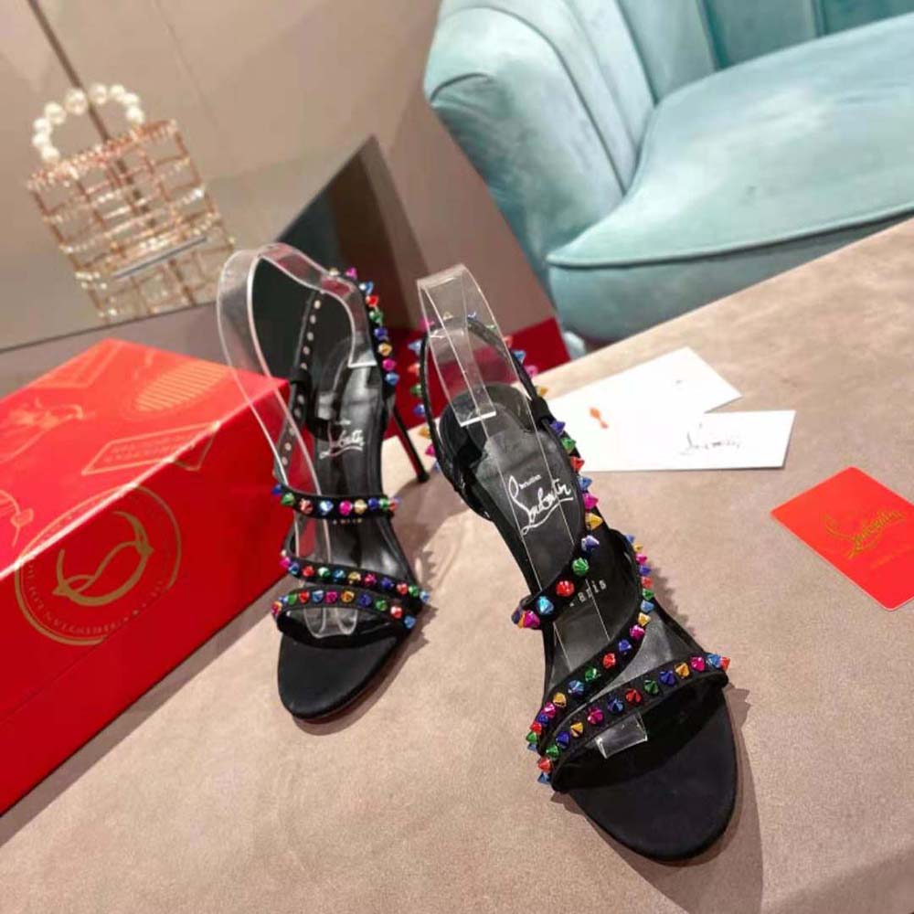 Christian Louboutin Women Spikita Strap 100 mm Heel Height-Black - image 5