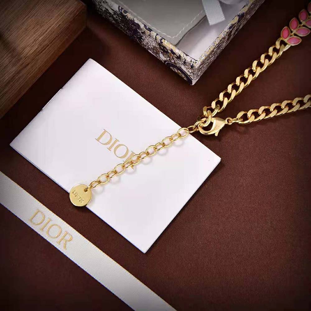 Dior Women 30 Montaigne Necklace Gold-Finish Metal with White Resin Pearls - image 7