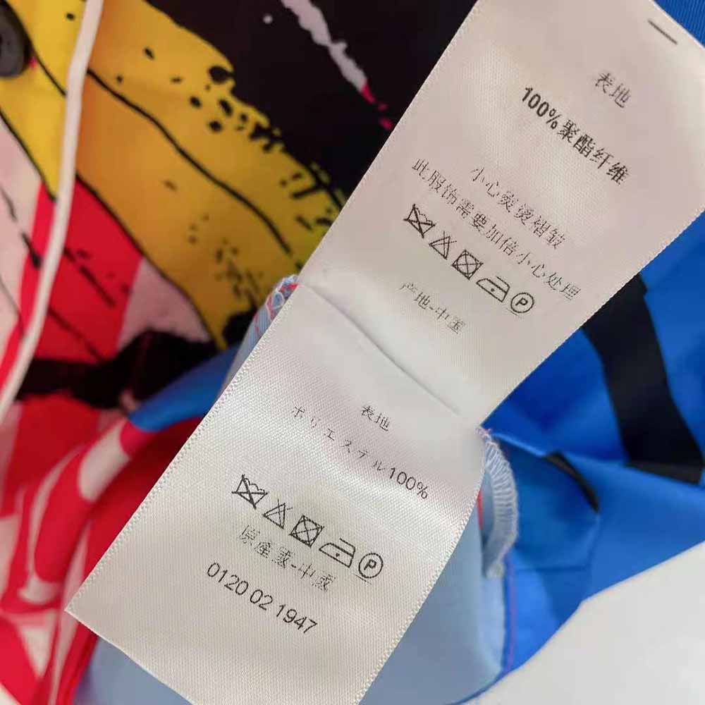 Dior Women Chez Moi Short-Sleeved Shirt Bright Pink and Fluorescent Blue D-Jungle Pop Silk Twill - image 10
