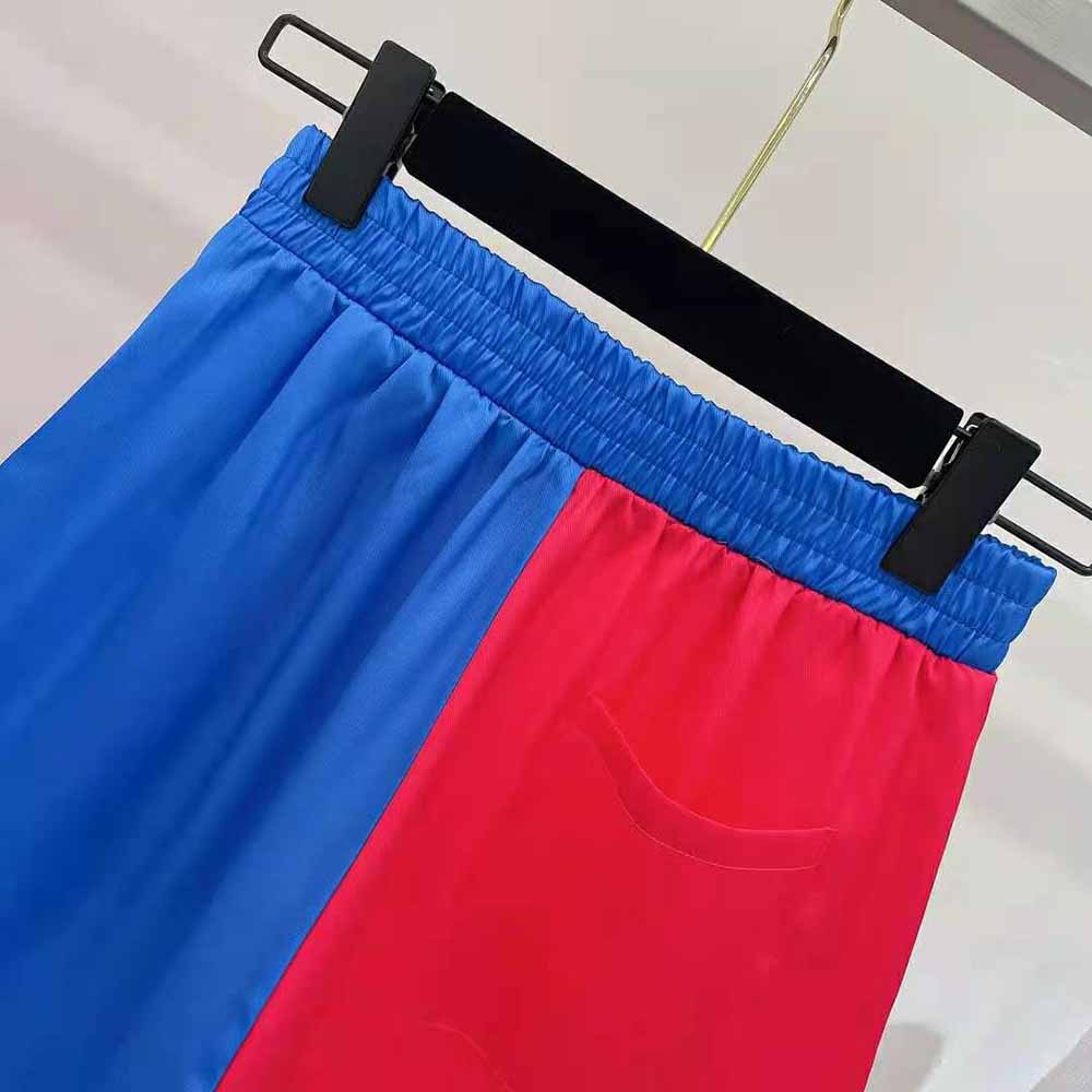 Dior Women Chez Moi Shorts Bright Pink and Fluorescent Blue Silk Twill - image 4