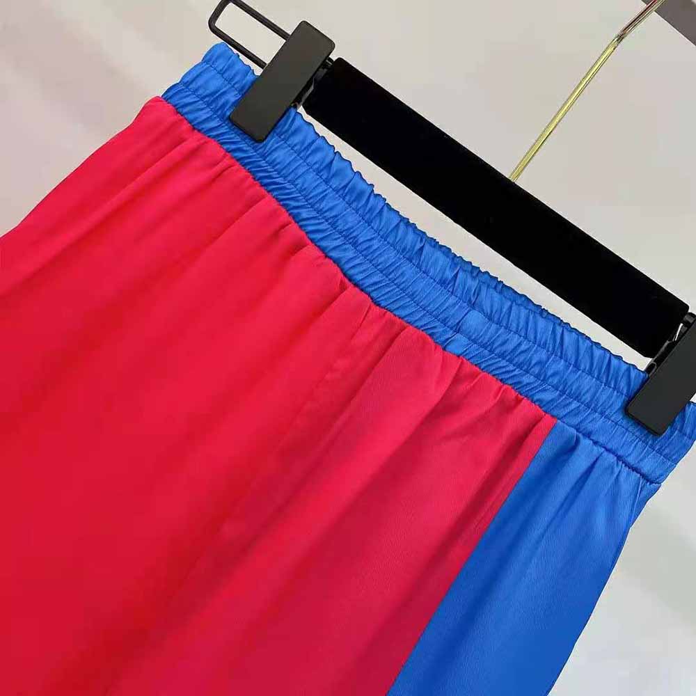 Dior Women Chez Moi Shorts Bright Pink and Fluorescent Blue Silk Twill - image 5