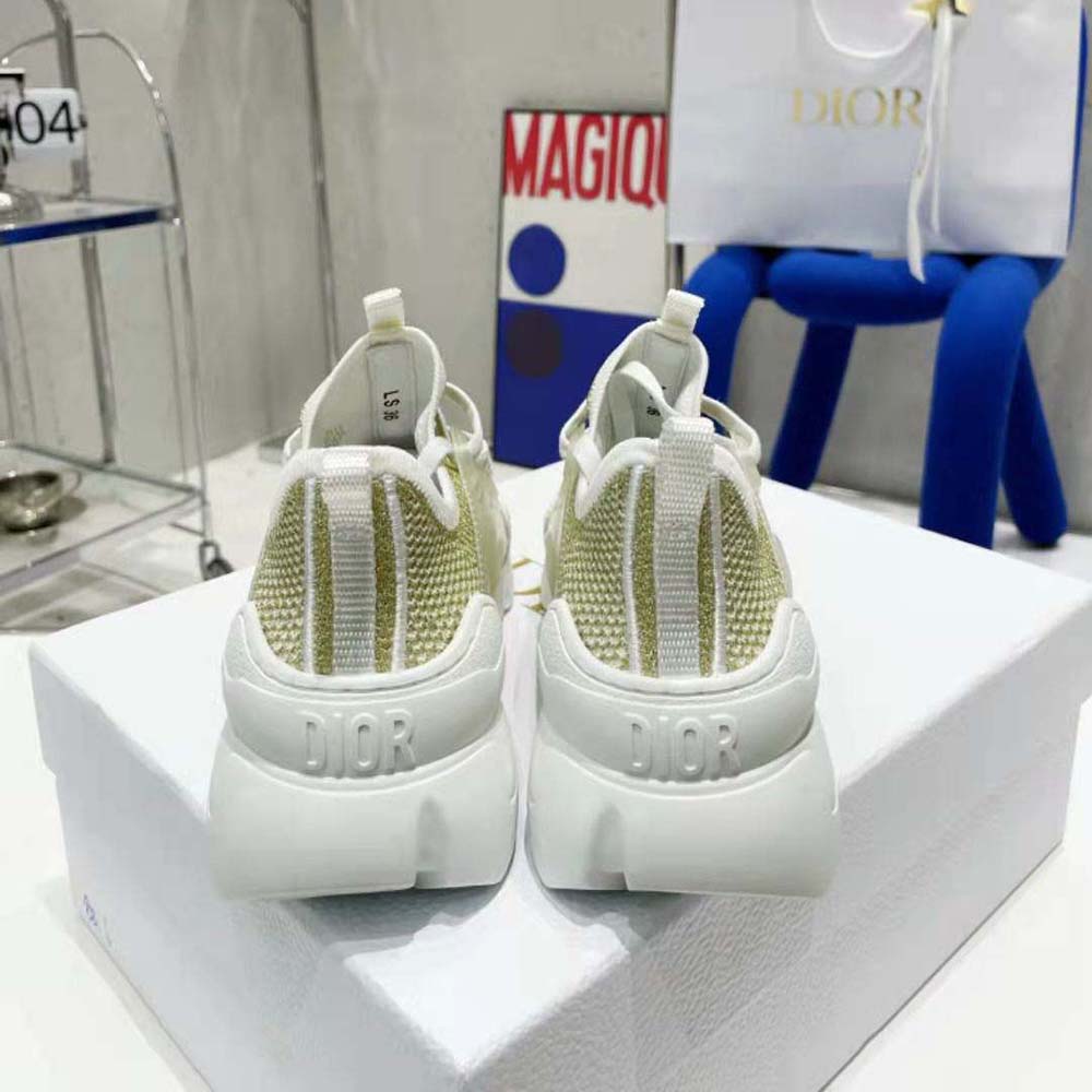 Dior Women D-Connect Sneaker Gold-Tone Laminated Mesh - image 5