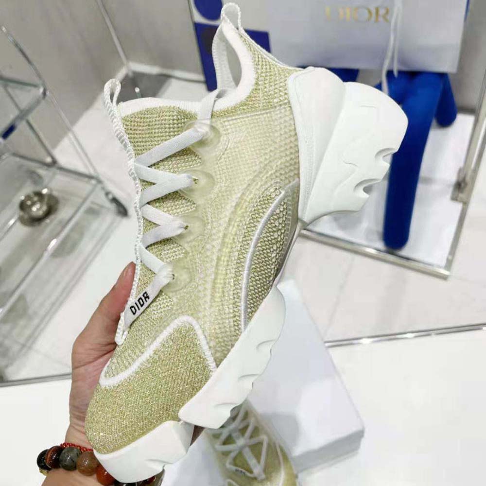 Dior Women D-Connect Sneaker Gold-Tone Laminated Mesh - image 10
