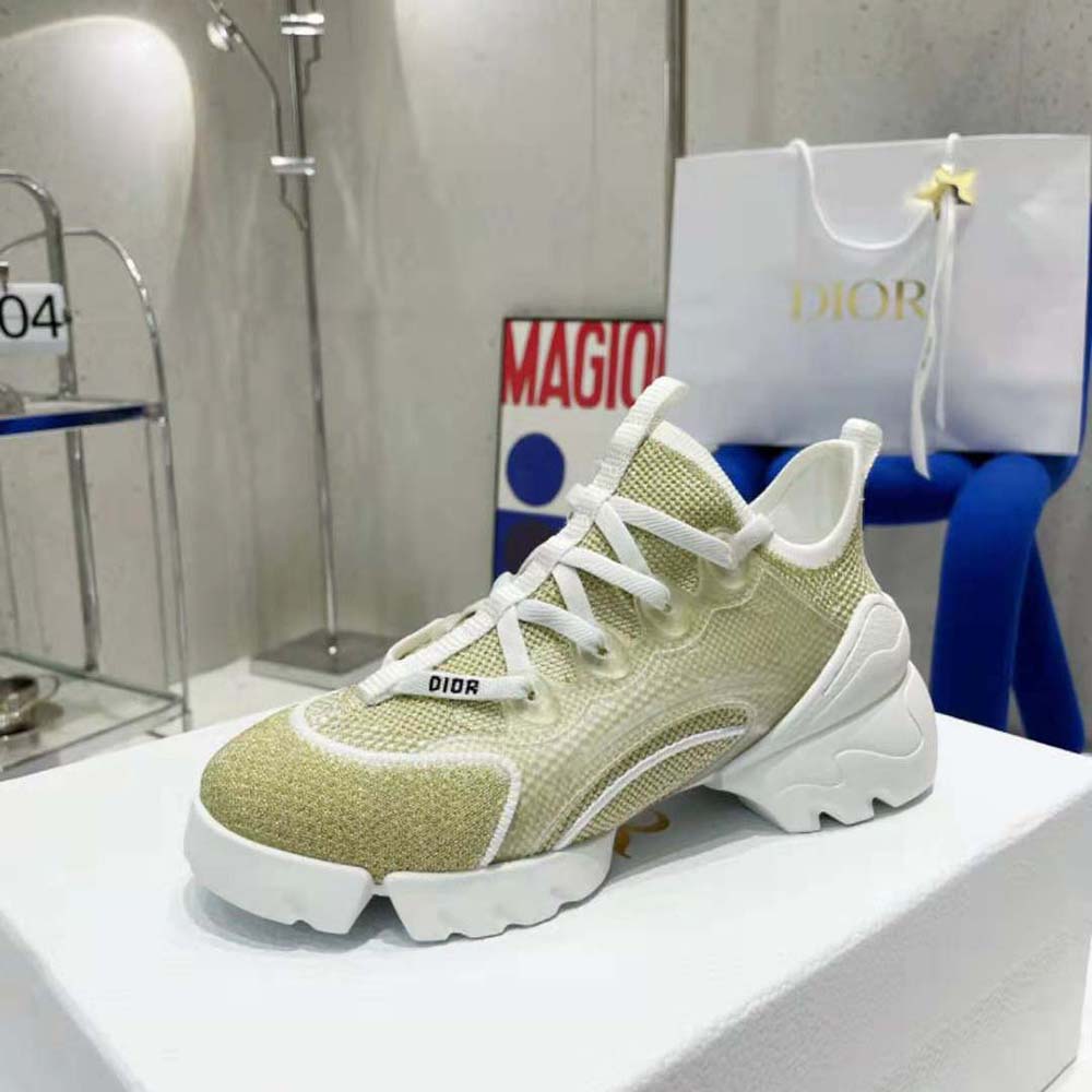 Dior Women D-Connect Sneaker Gold-Tone Laminated Mesh - image 6