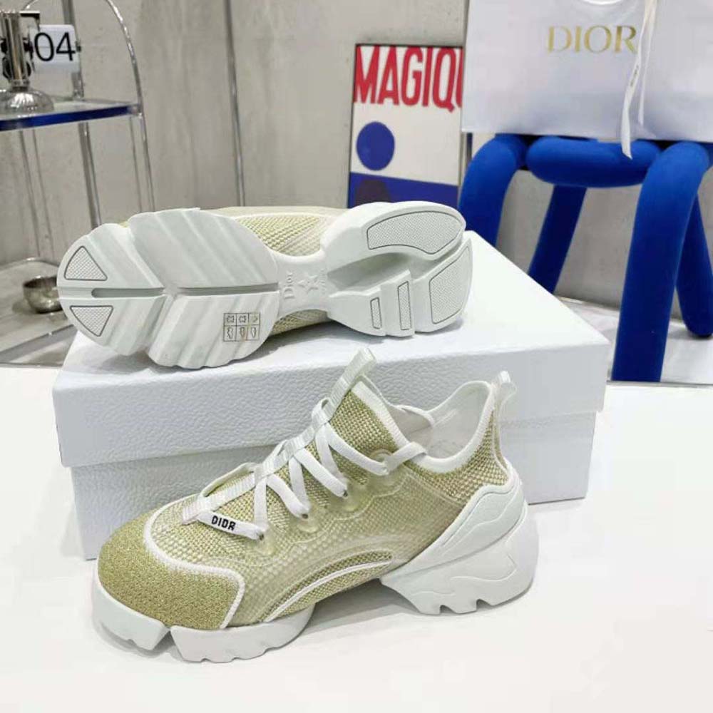 Dior Women D-Connect Sneaker Gold-Tone Laminated Mesh - image 7