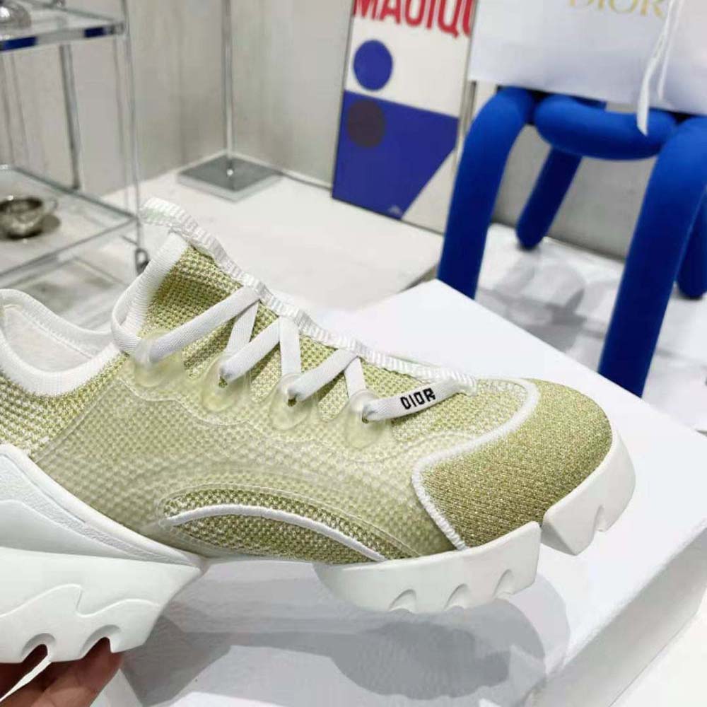 Dior Women D-Connect Sneaker Gold-Tone Laminated Mesh - image 9