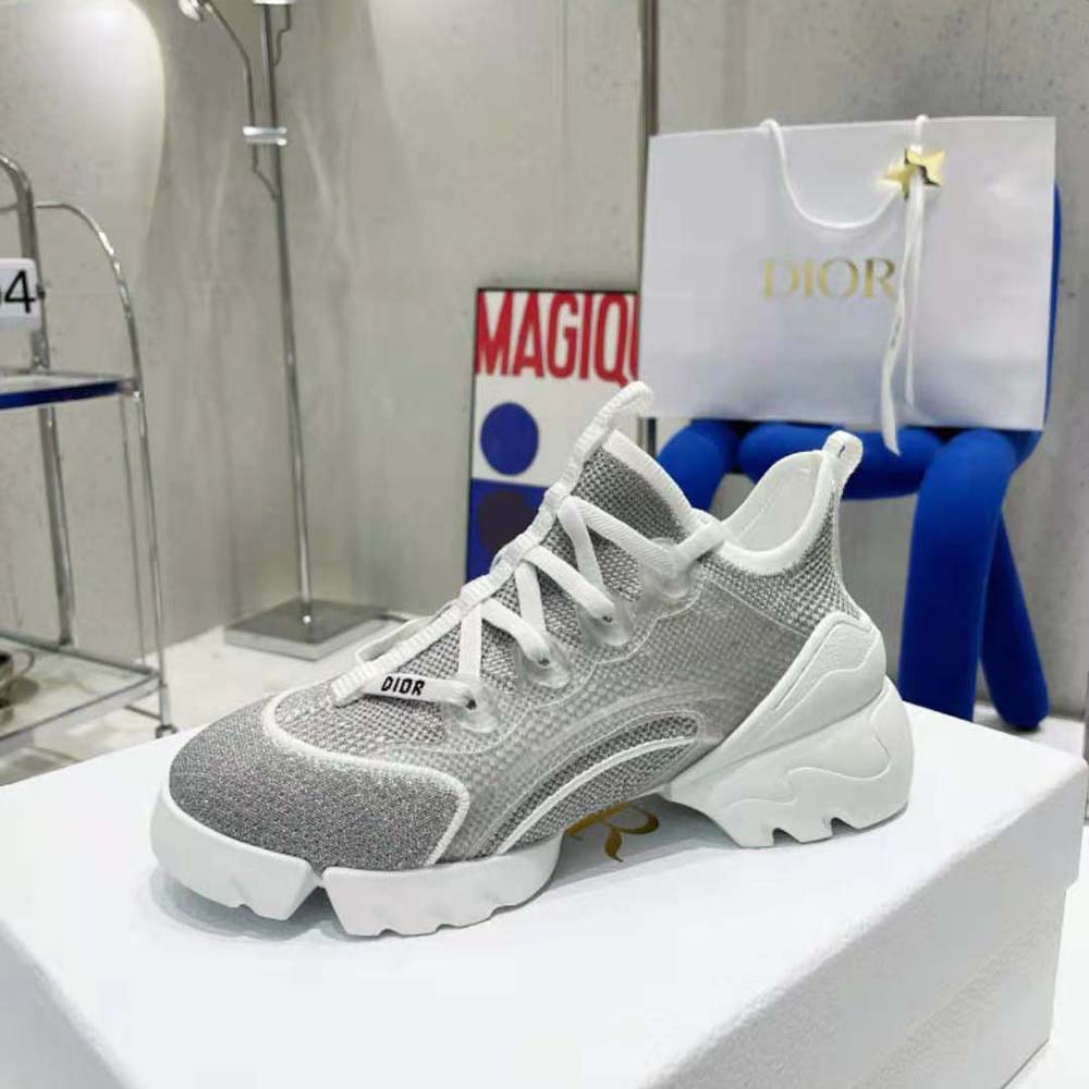 Dior Women D-Connect Sneaker Silver-Tone Laminated Mesh - image 5