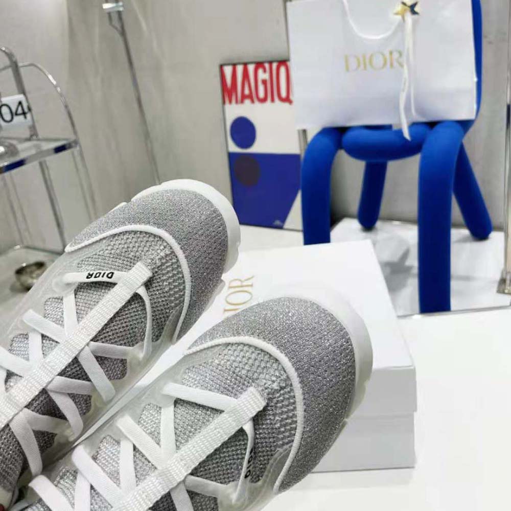 Dior Women D-Connect Sneaker Silver-Tone Laminated Mesh - image 9
