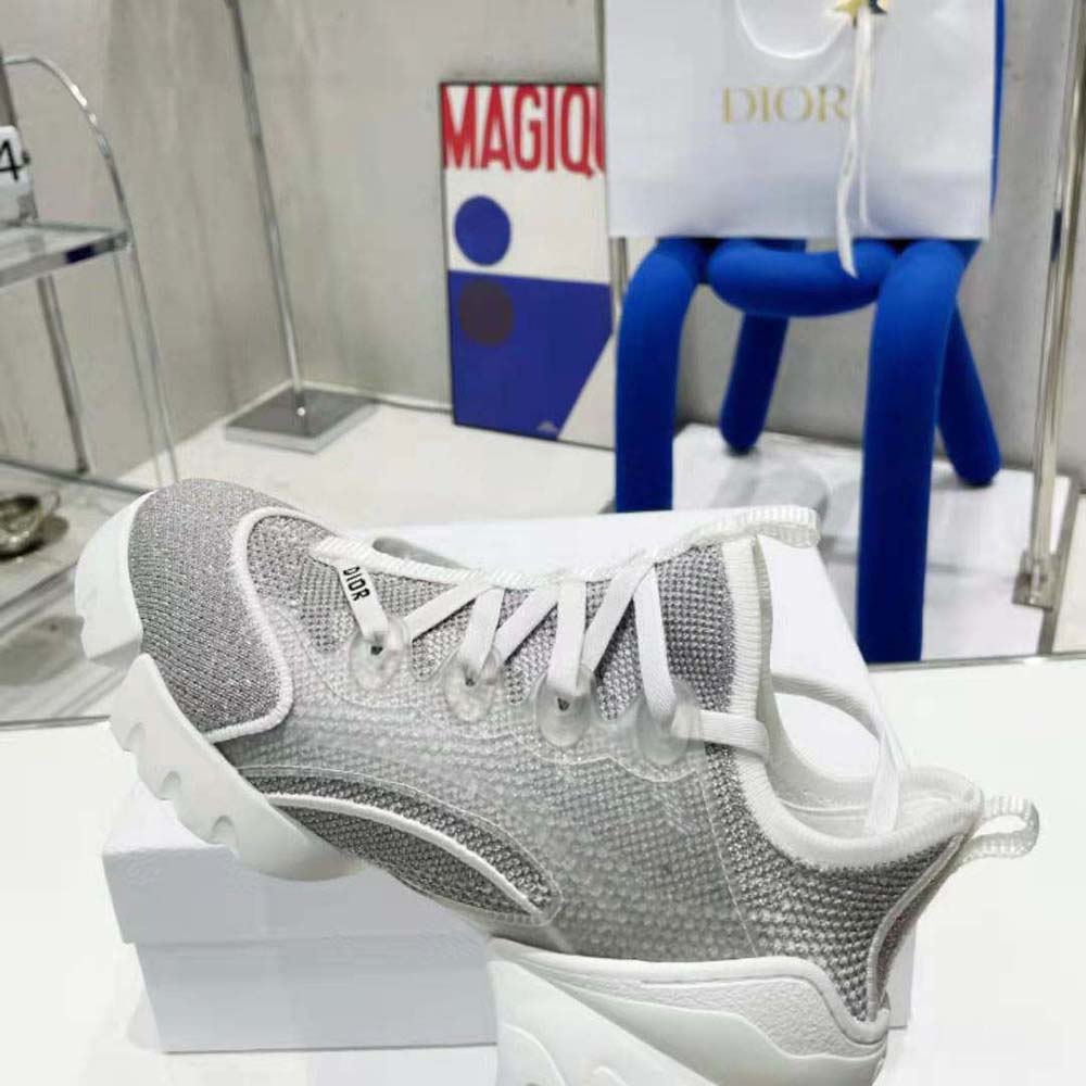 Dior Women D-Connect Sneaker Silver-Tone Laminated Mesh - image 7