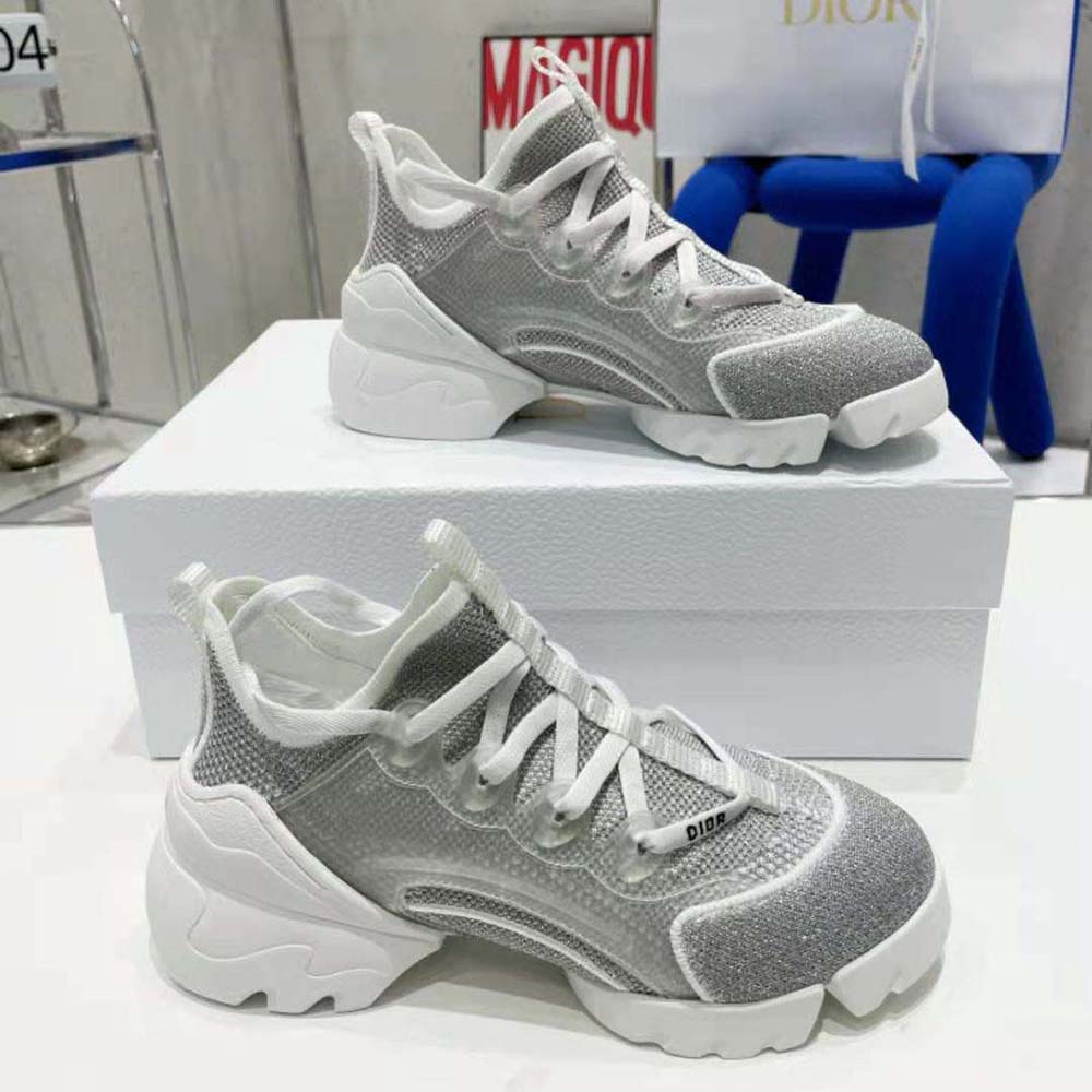 Dior Women D-Connect Sneaker Silver-Tone Laminated Mesh - image 4