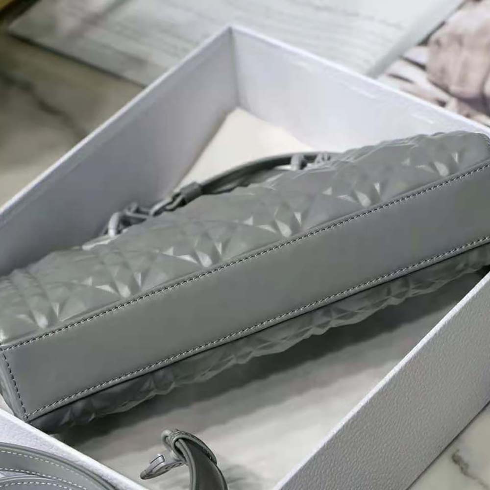 Dior Women Lady D-Joy Bag Gray Cannage Calfskin with Diamond Motif - image 7