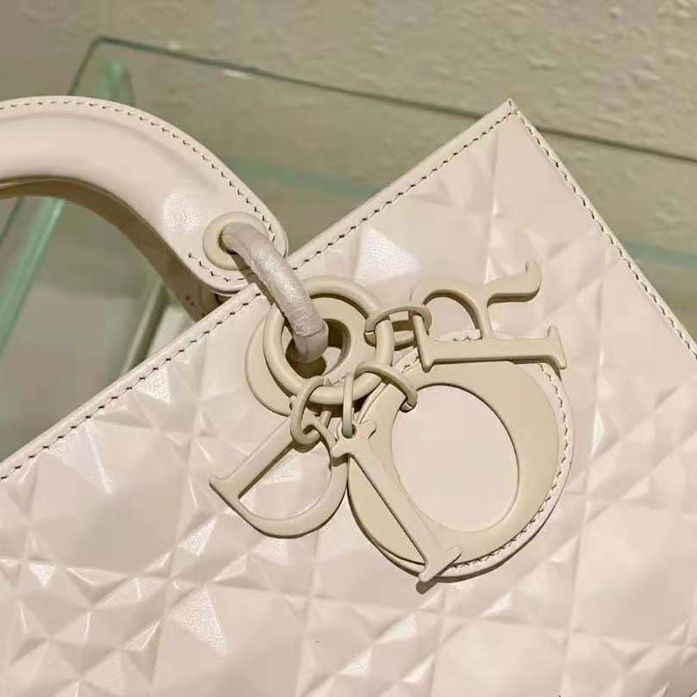 Dior Women Lady D-Joy Bag Latte Cannage Calfskin with Diamond Motif - image 8