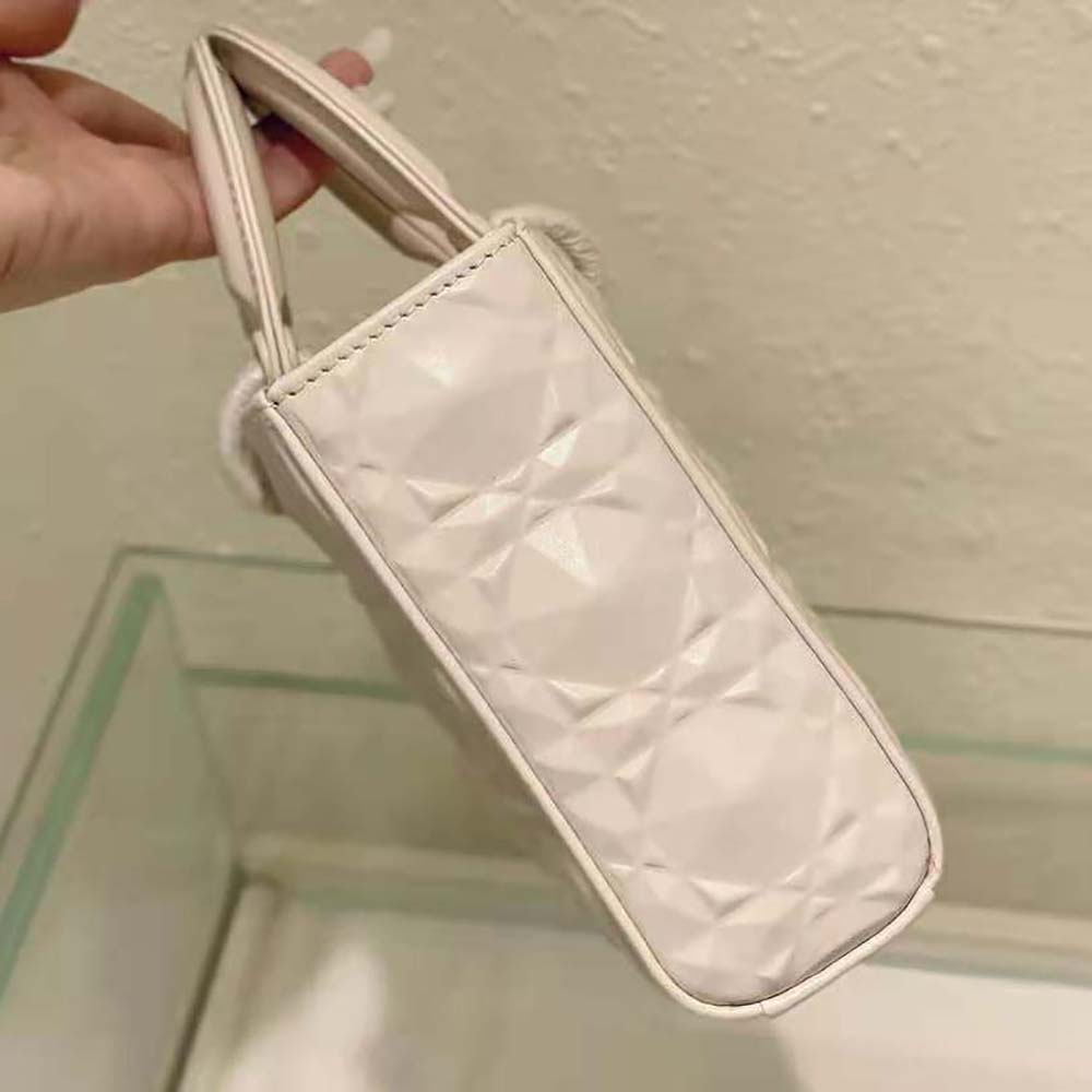Dior Women Lady D-Joy Bag Latte Cannage Calfskin with Diamond Motif - image 6