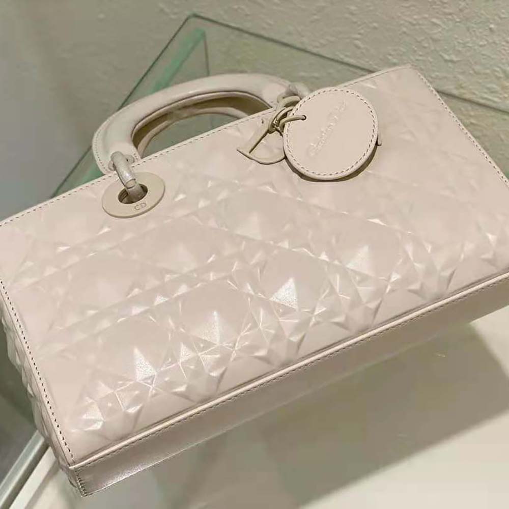 Dior Women Lady D-Joy Bag Latte Cannage Calfskin with Diamond Motif - image 5