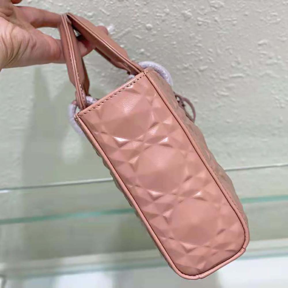 Dior Women Lady D-Joy Bag Rose Des Vents Cannage Calfskin with Diamond Motif - image 6
