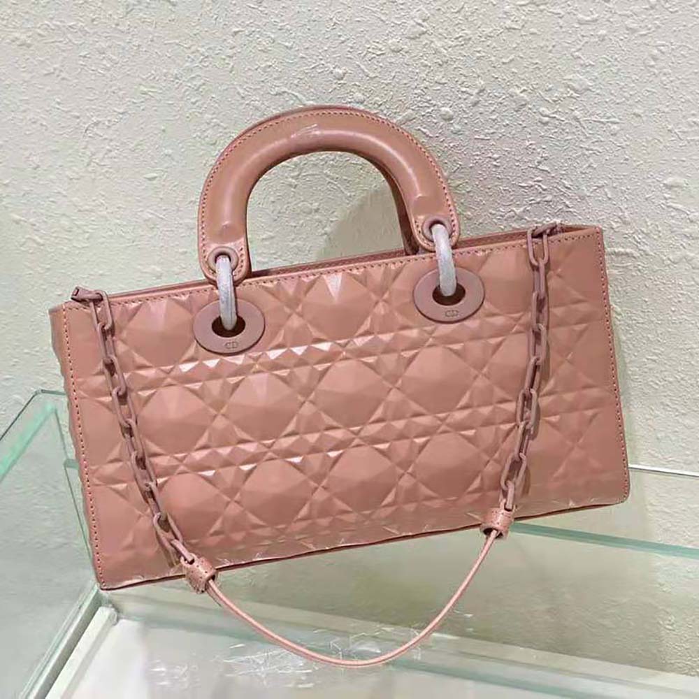 Dior Women Lady D-Joy Bag Rose Des Vents Cannage Calfskin with Diamond Motif - image 4