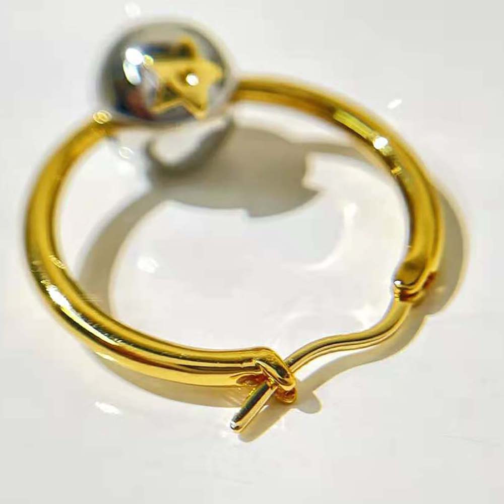 Dior Women Petit CD Earrings Gold-Finish and Palladium-Finish Metal - image 5
