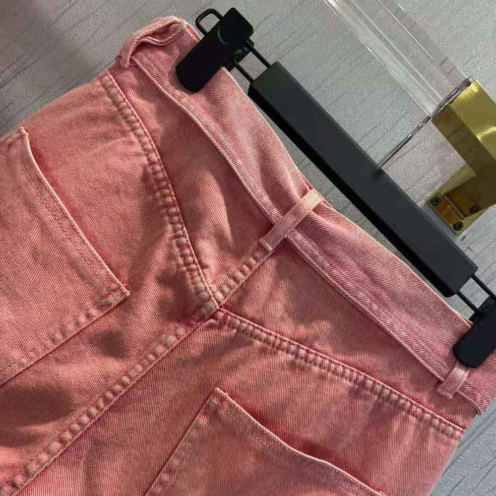 Dior Women Shorts Pink Cotton Denim - image 4