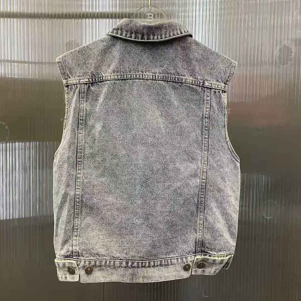 Dior Women Sleeveless Jacket Blue Cotton Denim - image 4