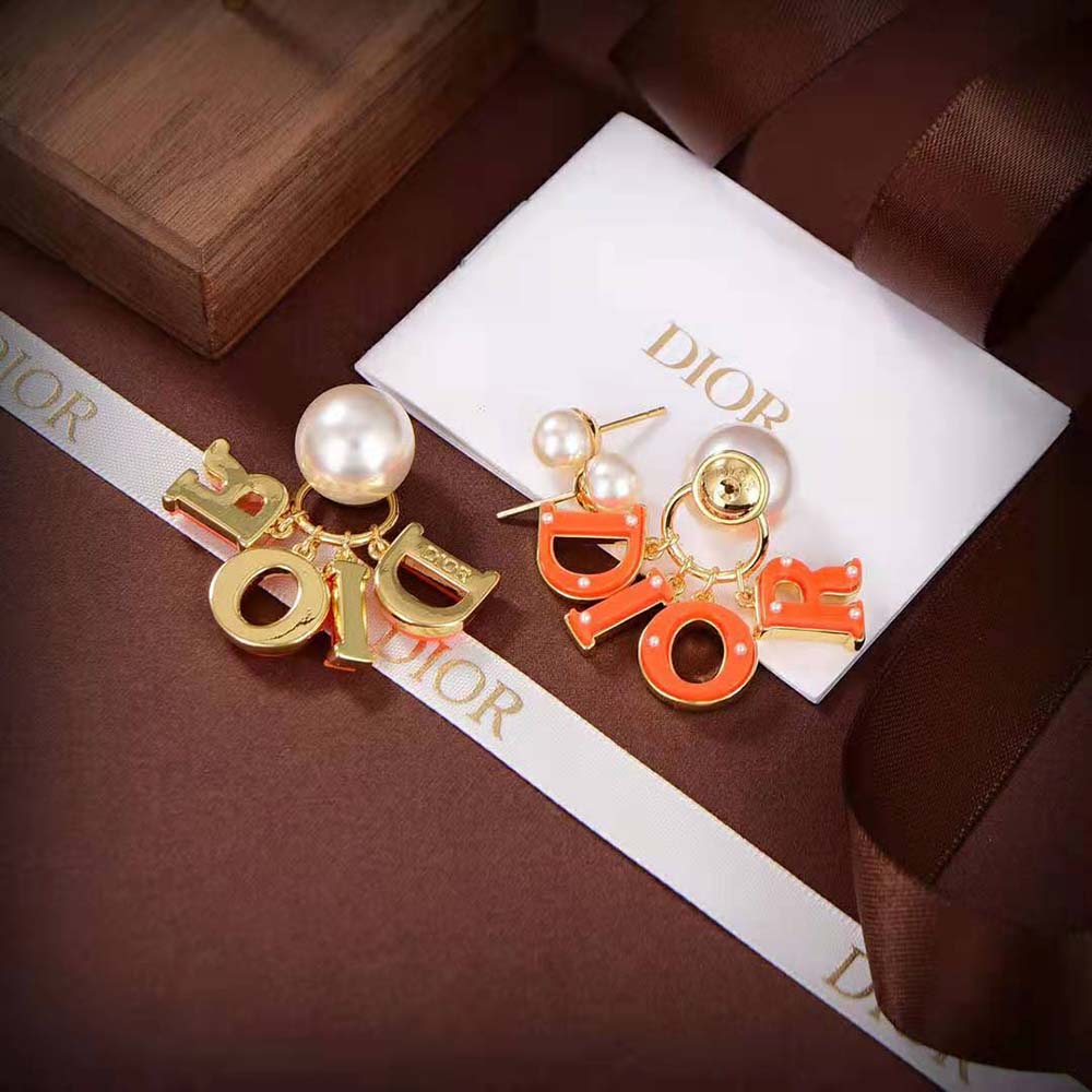 Dior Women Tribales Earring Gold-Finish Metal and White Resin Pearls - image 5