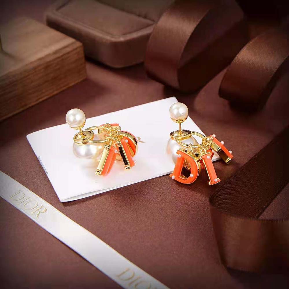 Dior Women Tribales Earring Gold-Finish Metal and White Resin Pearls - image 4