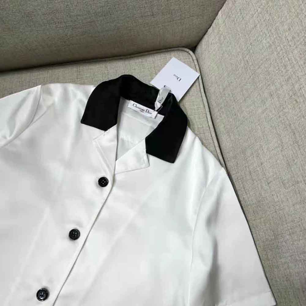 Dior Women Vibe Blouse White Technical Satin - image 5