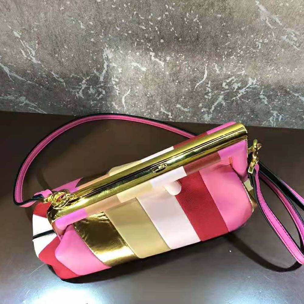 Fendi Women Fendi First Small Leather Bag with Multicolor Inlay - image 6