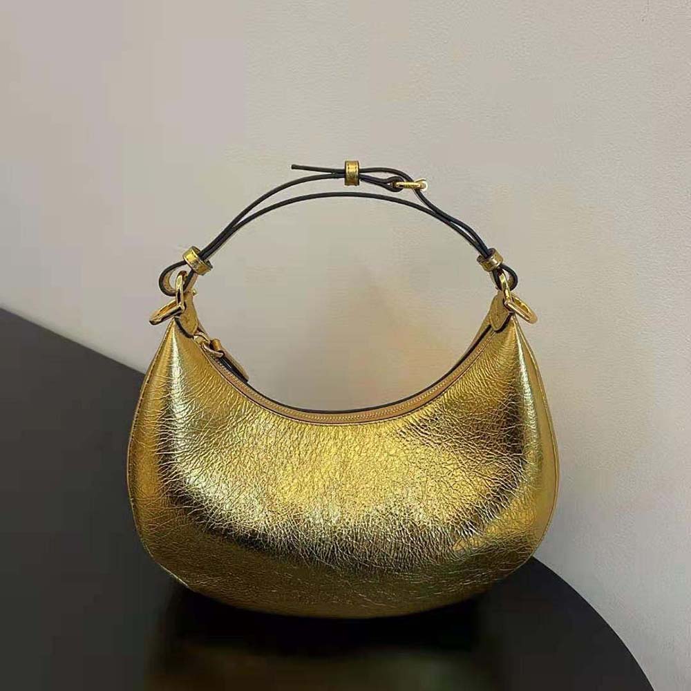 Side angle showing compact silhouette of Fendi Women Fendigraphy bag