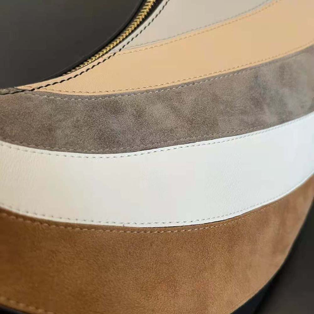 Fendi Women Fendigraphy Small Leather Bag with Beige and Brown Inlay - image 9