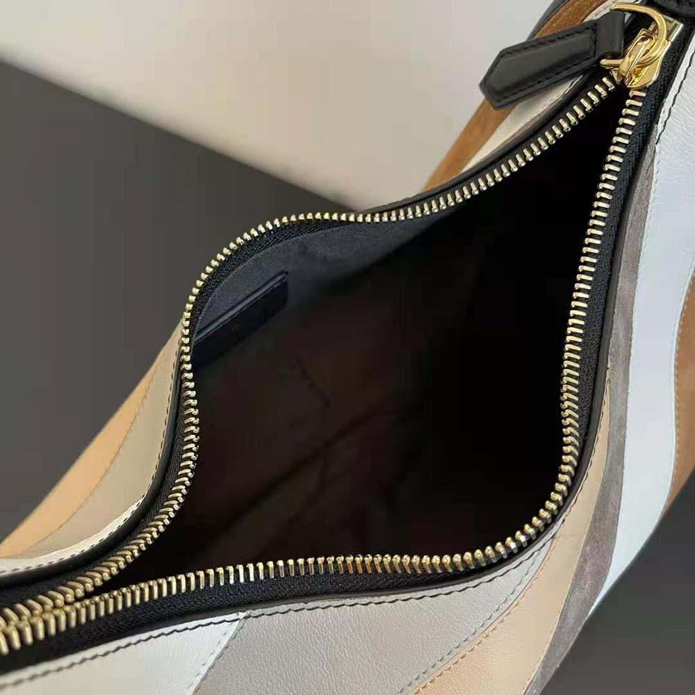 Fendi Women Fendigraphy Small Leather Bag with Beige and Brown Inlay - image 6