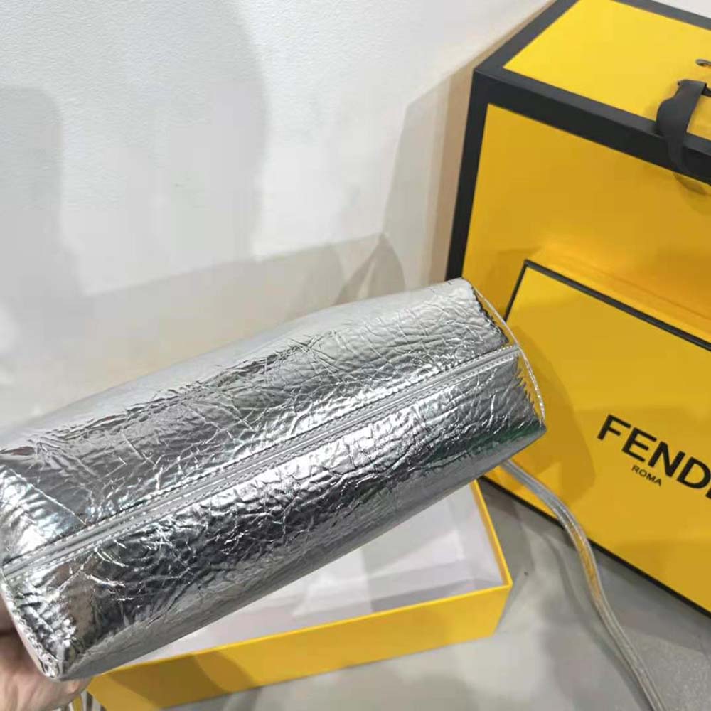 Fendi Women First Small Silver Laminated Leather Bag - image 6