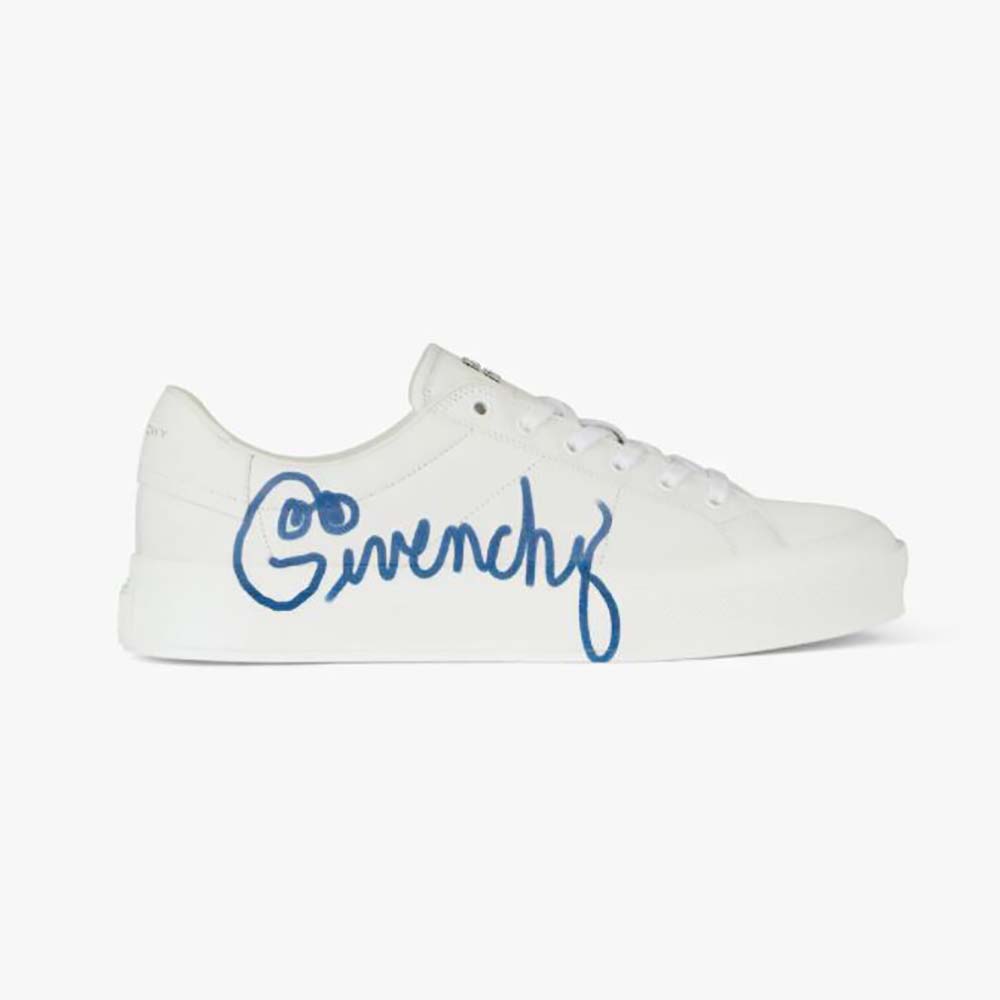 Side profile of Givenchy Men Sneakers City Sport in white leather