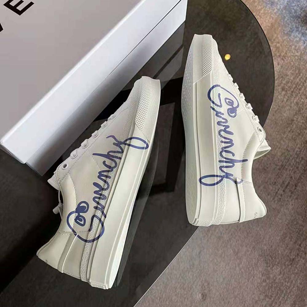 Givenchy Men Sneakers City Sport in GIVENCHY Print Leather-White - image 5